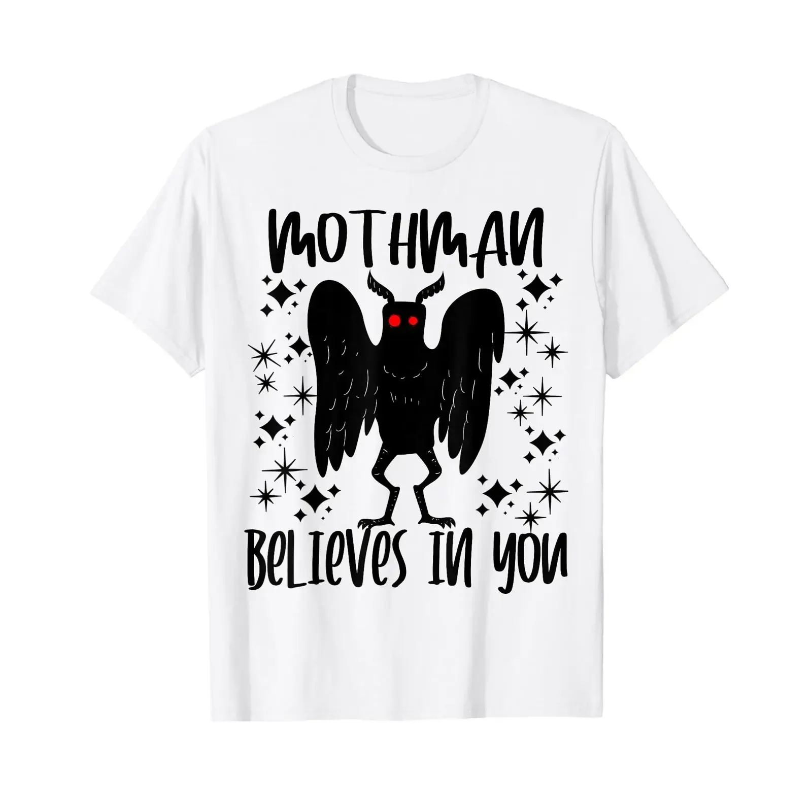 Mothman Cryptid Believes In You Funny T Shirt vintage Washed Stylish homme Breathable Versatile Unisex Top For Everyday Wear