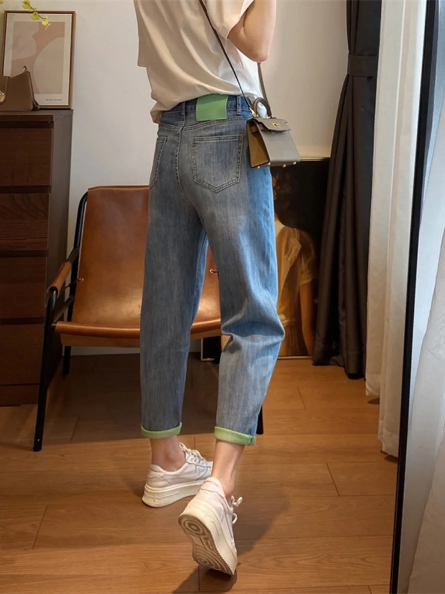 

Vintage American-style Straight Jeans Women High Waist Casual Loose Denim Pants Female Comfortable Wide Leg Trousers G16