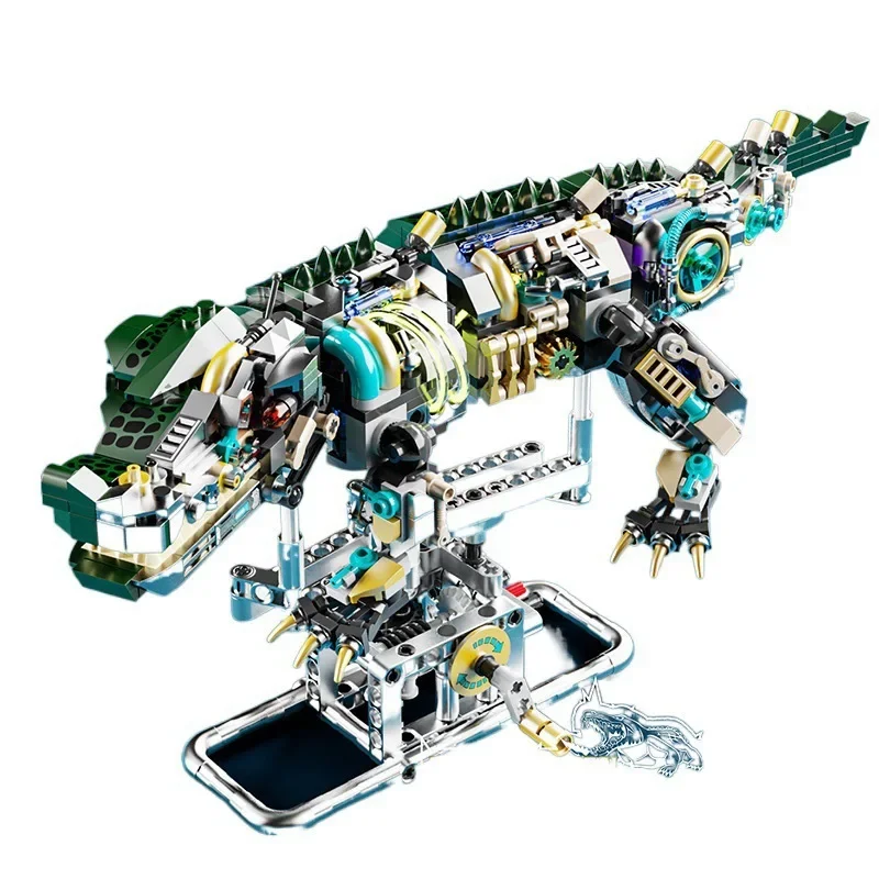 13056 نموذج التمساح الميكانيكي 996 قطعة اللبنات الطوب الحيوان عدة الحيوان العالم التجمع لعبة لهدايا عيد الميلاد