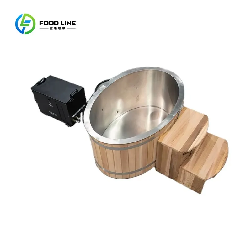 Customized Factory Red Cedar Ice Tub Cold Plunge Custom Ice Bath Tubs for Person Home Spa