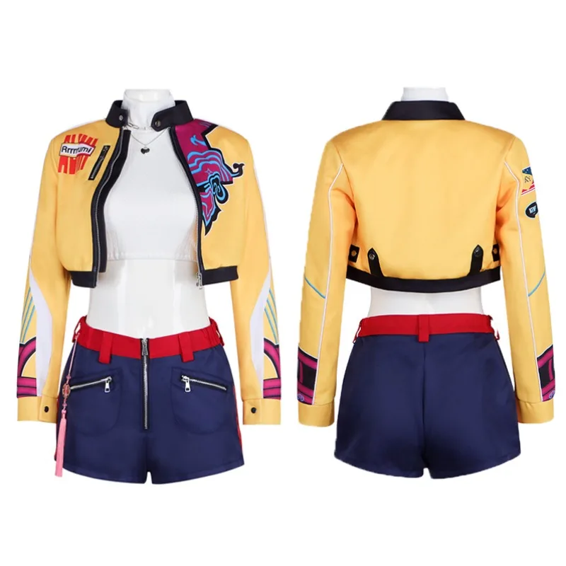 

2025 Movie Demon Lumi Cosplay Hunters K-Pop Girl Group Rumi Cosplay Colorful Uniform Halloween Party Sexy Outfit for Woman