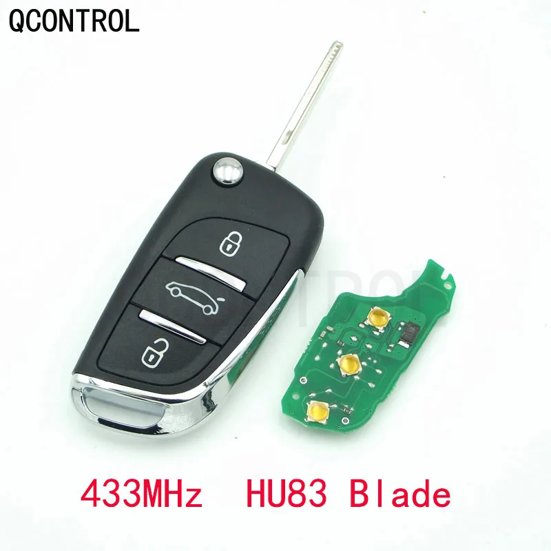 

QCONTROL 3 Buttons Remote Key for Peugeot 508 208 2008 201 208 2008 408 4008 5008 HELLA 5FA010 353-20 PCF7941 ID46 HU83 Blade