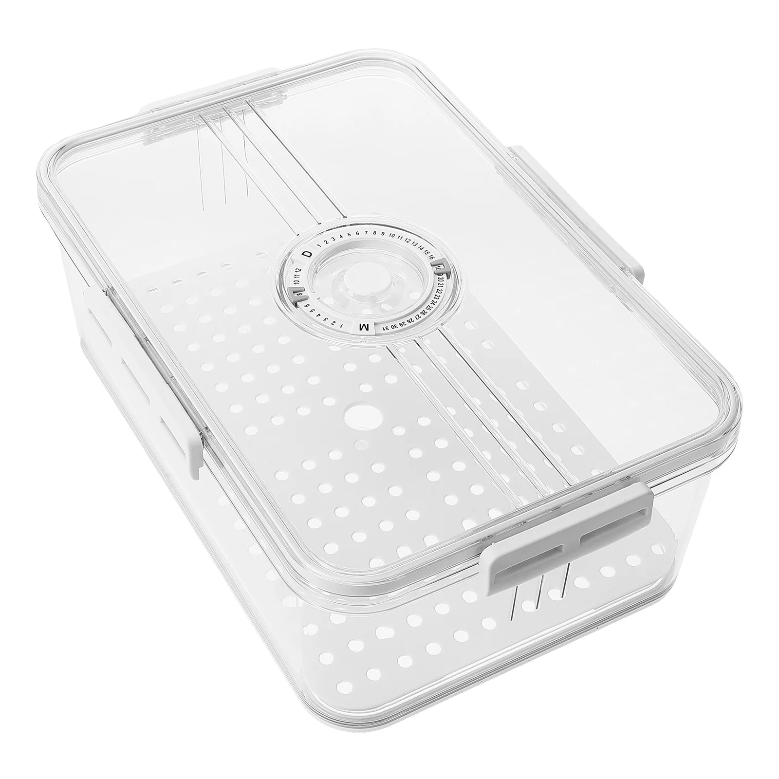 

Bread Airtight Container 7002 White Storage Home Fridge Kitchen Fresh Warmer Reusable Toast Packing Box Timing Recording Bread
