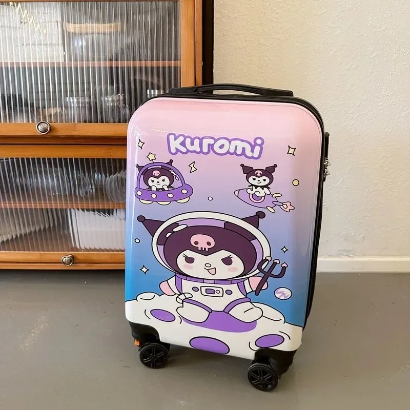 Kuromi Anime Sanrio Children Kawaii Luggage 19 Inch Trolley Box Cute Cartoon Hello Kitty Suitcase Storage Case Gifts for Kids