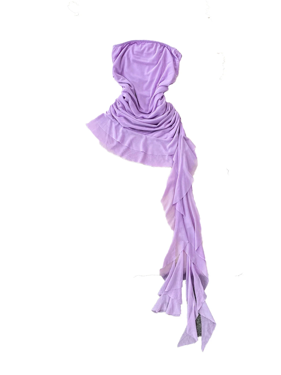 Foamlina Estate Nuovo Volant Nastro Tubo Top Donna Y2k Street Hot Girl Off Spalla Pieghettato Aderente Increspature Breve Camis Serbatoi