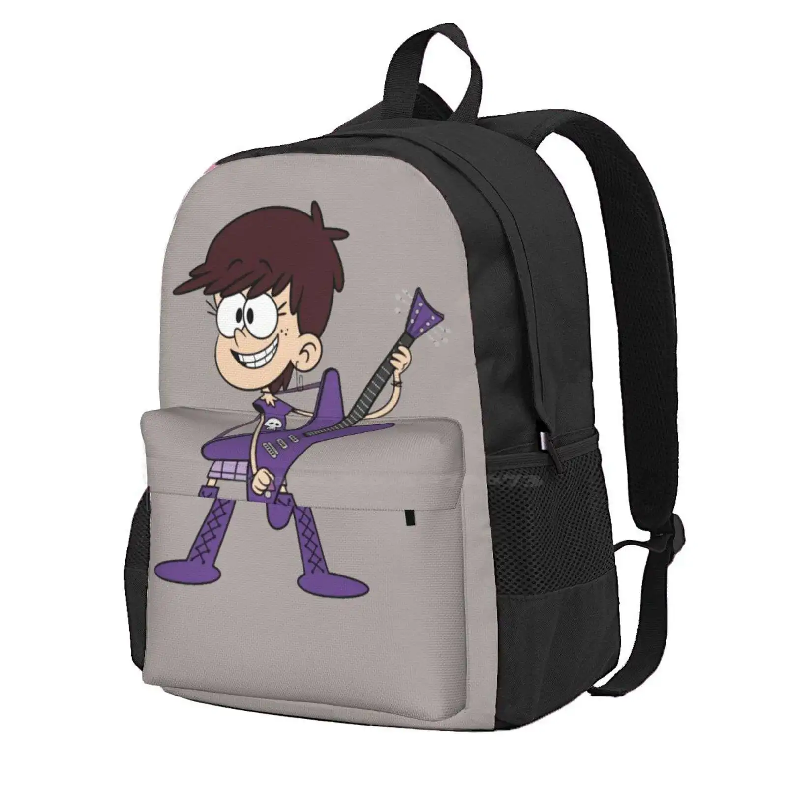 Luna Loud Guitar Violet Hot Sale Schoolbag Backpack Fashion Bags Cartoon Lincoln Leni Cute Luna Lisa Lori Luan Lola Lucy Lynn