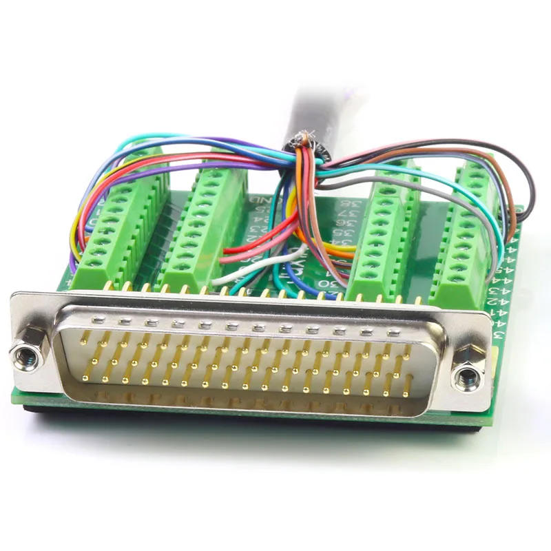 DB50 Solder-free Connector Solid Pin 3 Rows of 50 Cores Terminal Blocks Male Female Board 50 Pin Double-shielded 1-meter Cable view 6