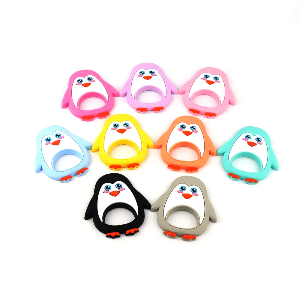 TYRY.HU 1PCS Penguin Silicone Beads  Food Grade Baby Chewable Teething Beads For DIY Silicone Baby Pacifier Teether Necklaces