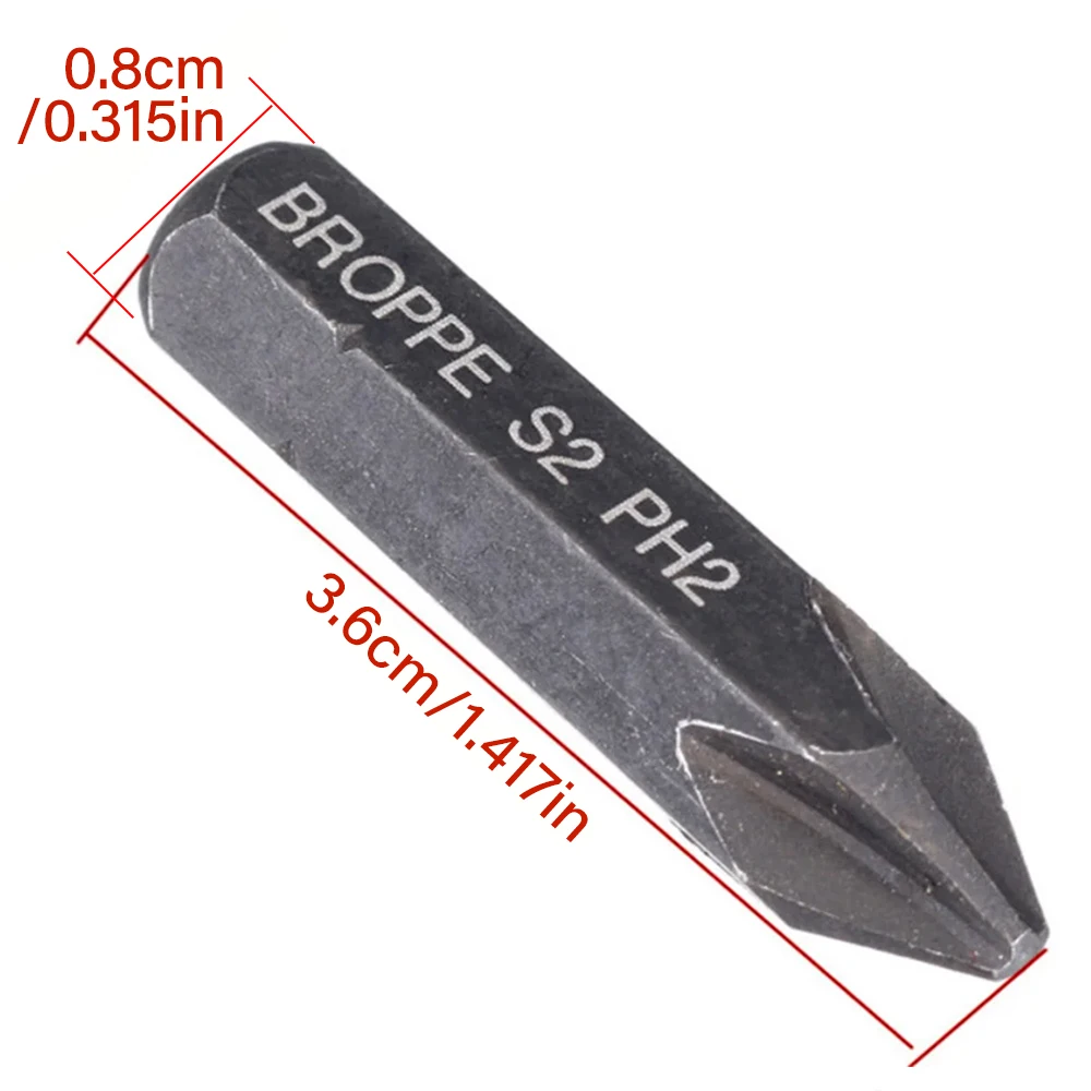 3 Stück magnetischer Kreuz schrauben dreher Bit 8mm Set Hochleistungs-Schlags ch rauber 36mm Sechs kant schaft für elektrische Schrauben dreher bohr werkzeuge