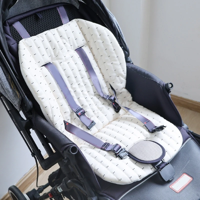

Machine Washable Infant Strollers Insert Soft Breathable Support Pad Nonslip Design Lovely Pattern for Pram Cart 24BE