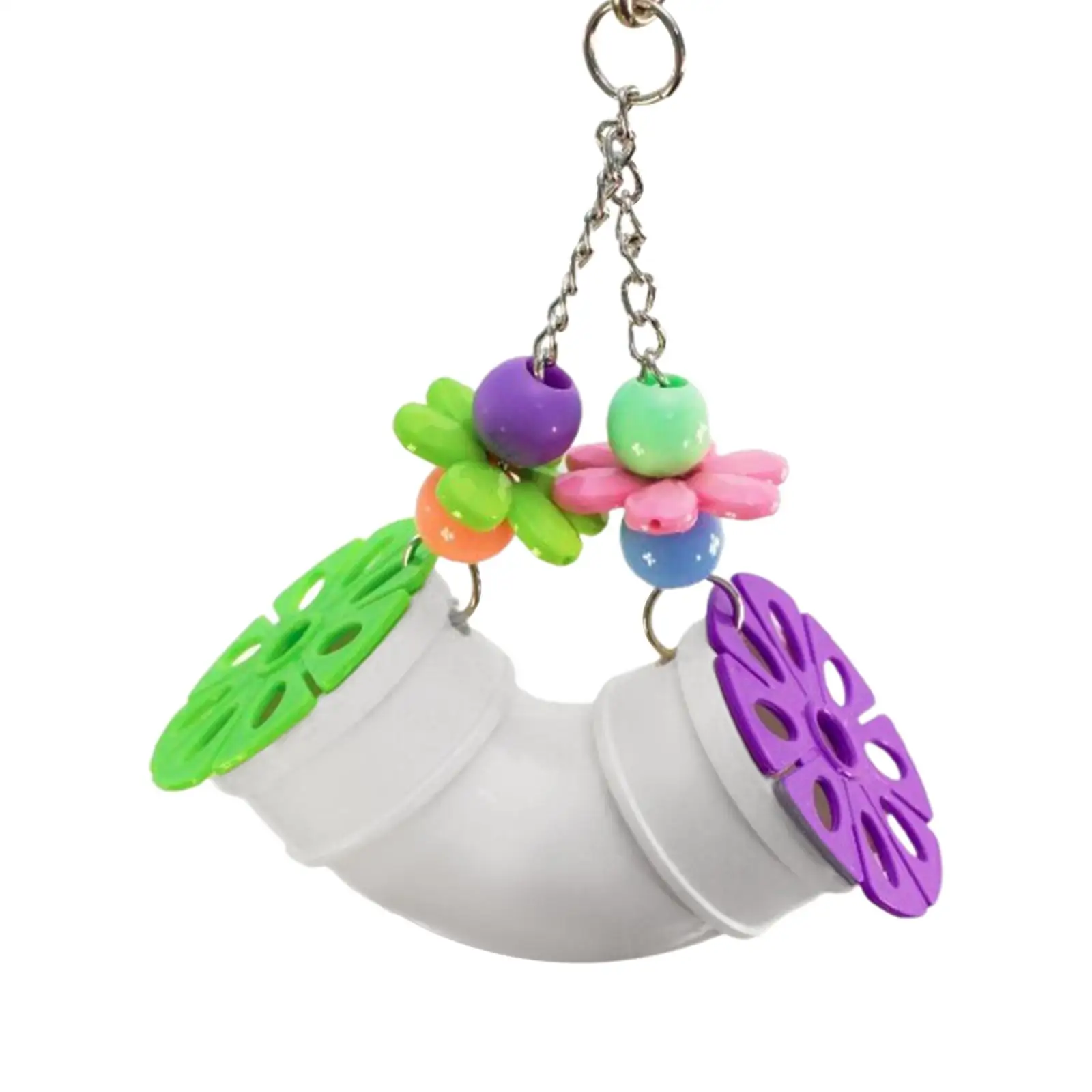 Multicolored Parrot Toys Pipeline Bird Chewing Toy Cage Hanging Accessory