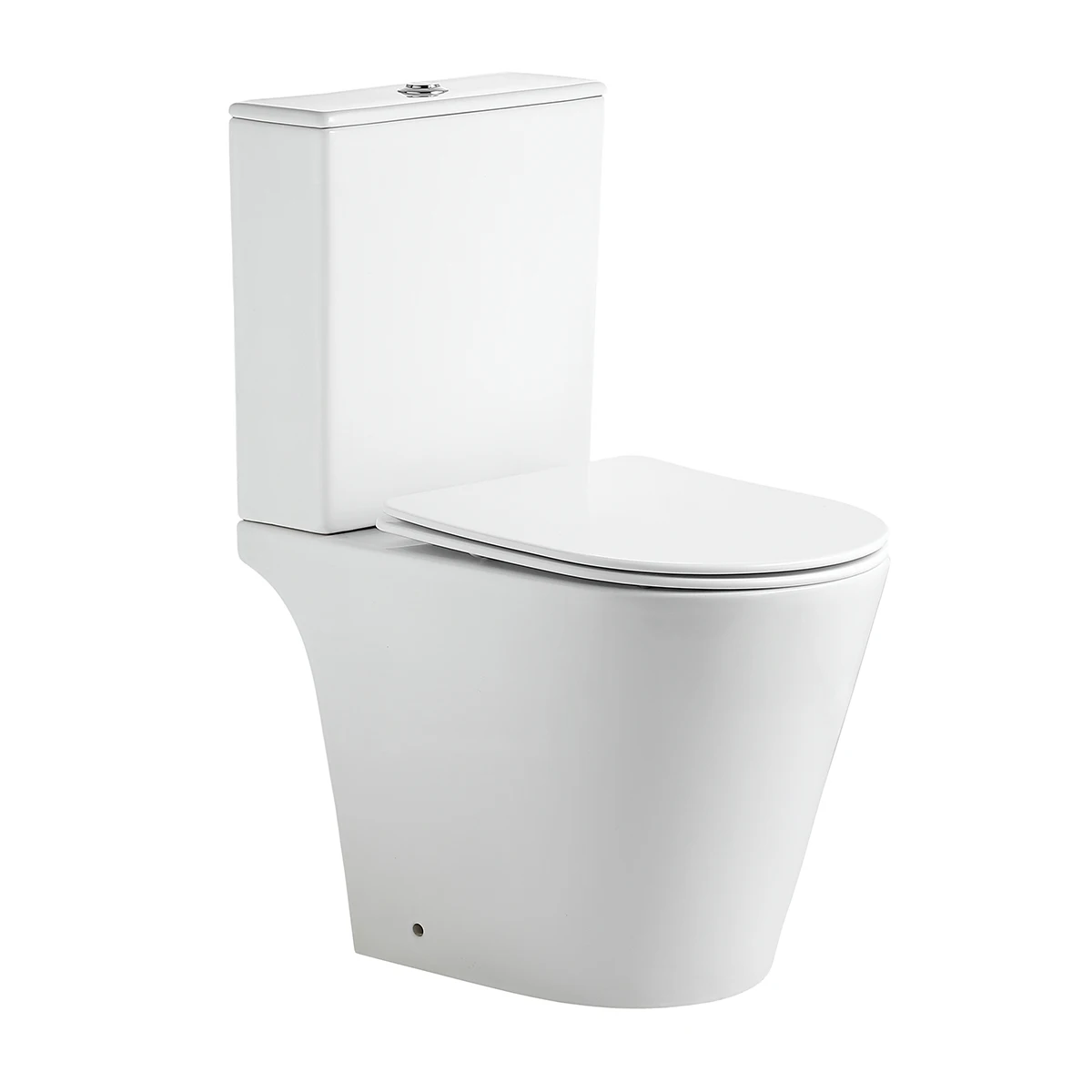 

Modern Style Two-Piece Ceramic Dual-Flush Toilet Set Cost-Effective for Villa School Bathroom