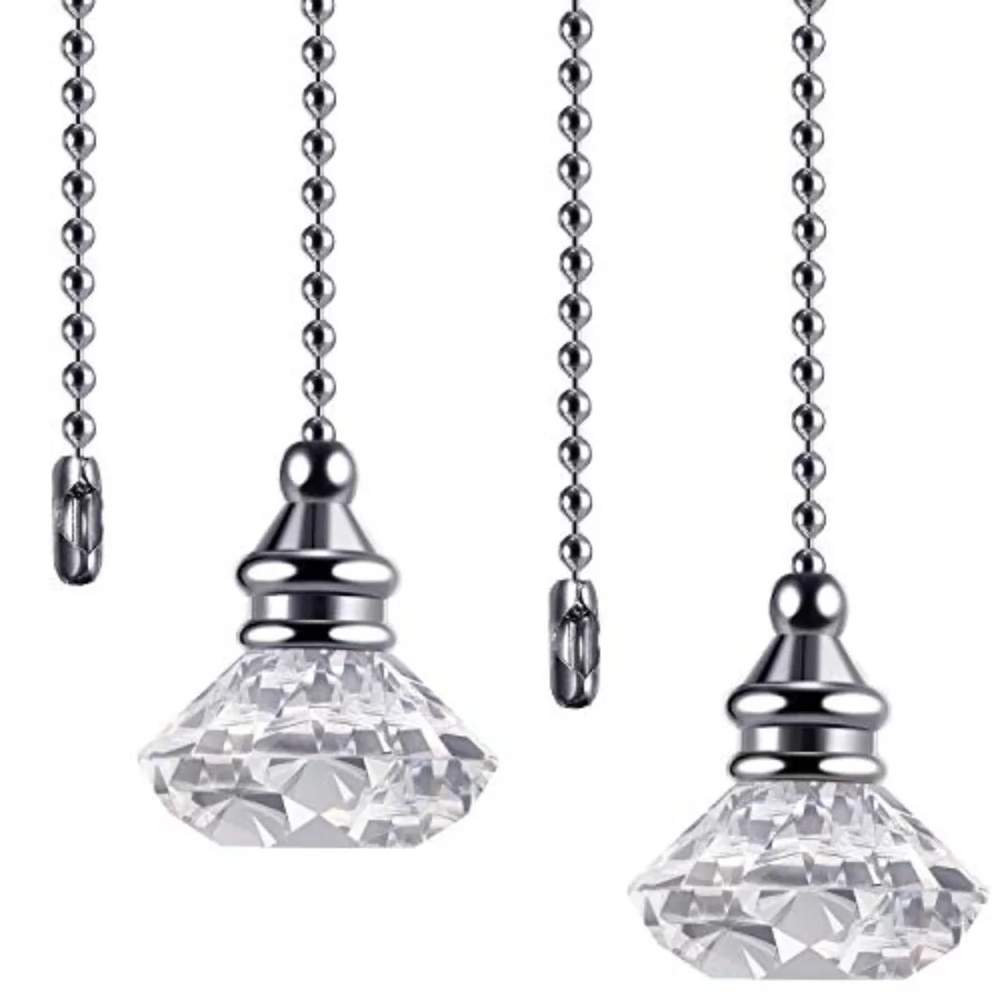 2 Pieces Light Pull Chain Extension Ceiling Fan Pull Chain Ornaments Decorative 1 Meter Long Each