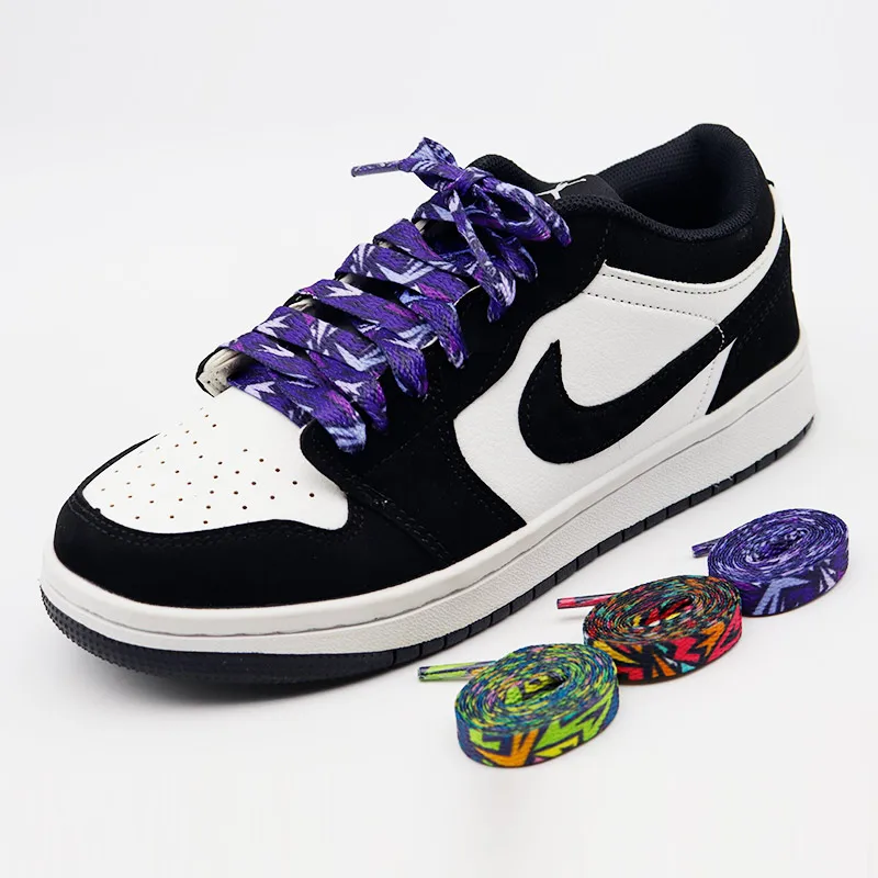 Coolstring Shoe Decoration 1CM Pretty Pattern Heat Transfer Lace Colorful Lightning Printed Flat Tape Popular Items Distribution