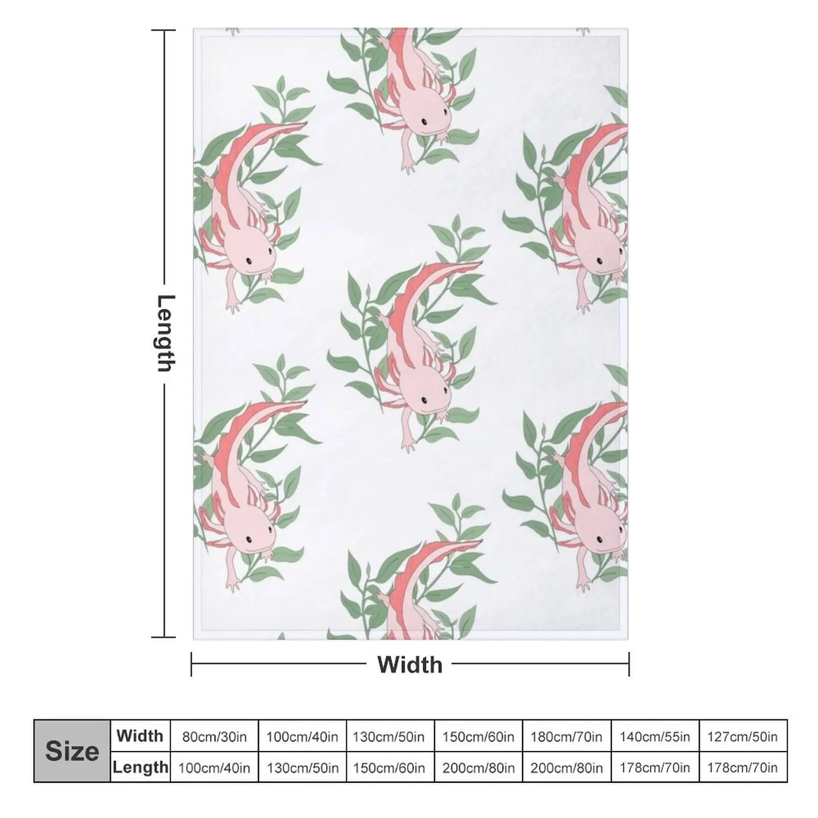 Axolotl Throw Blanket Luxury Brand Hair Blankets