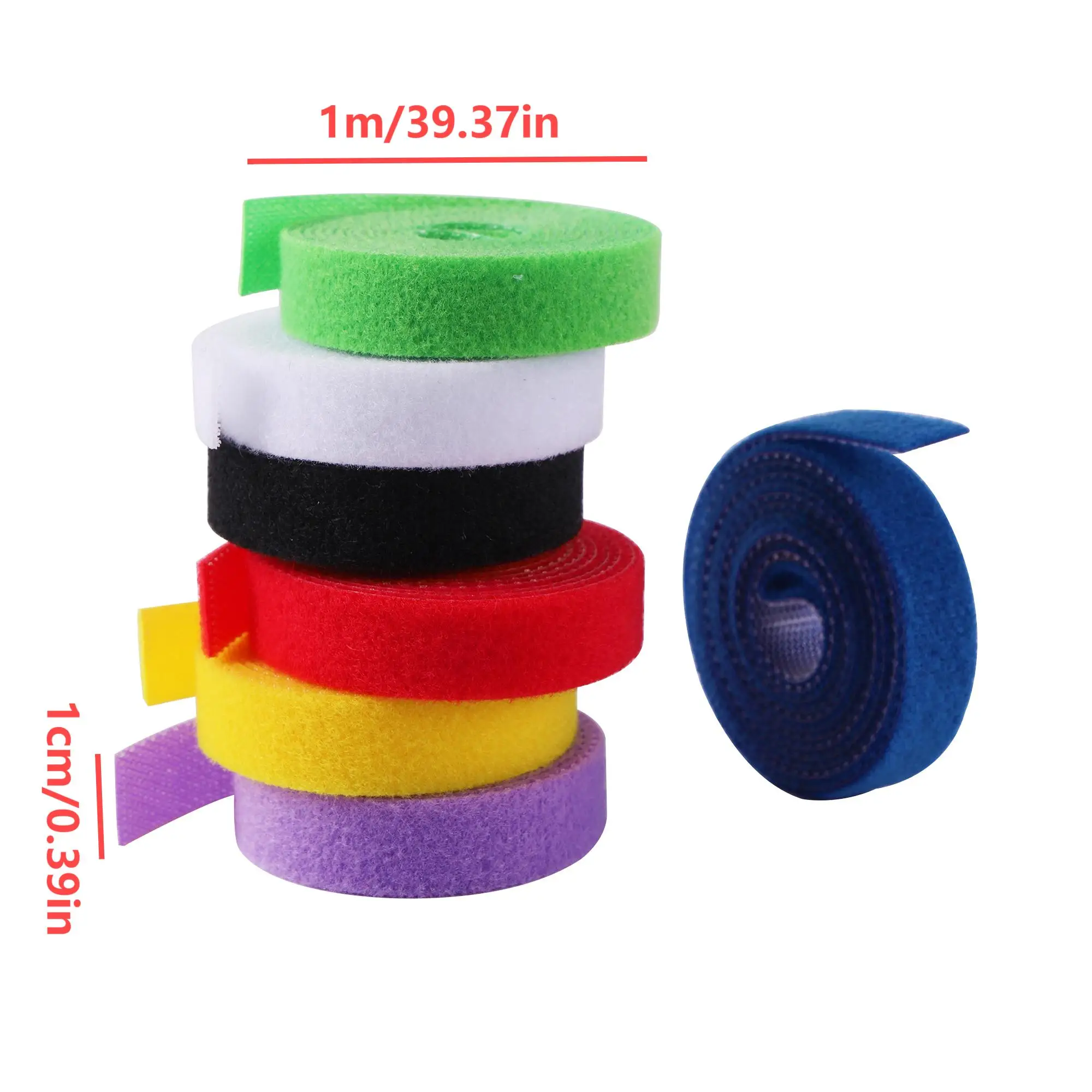 10 Pcs 1M/Roll Self-adhesive Plant Nylon Cable Ties Adjustable Garden Plant Bandage Fasteners With Data Cable Storage Straps