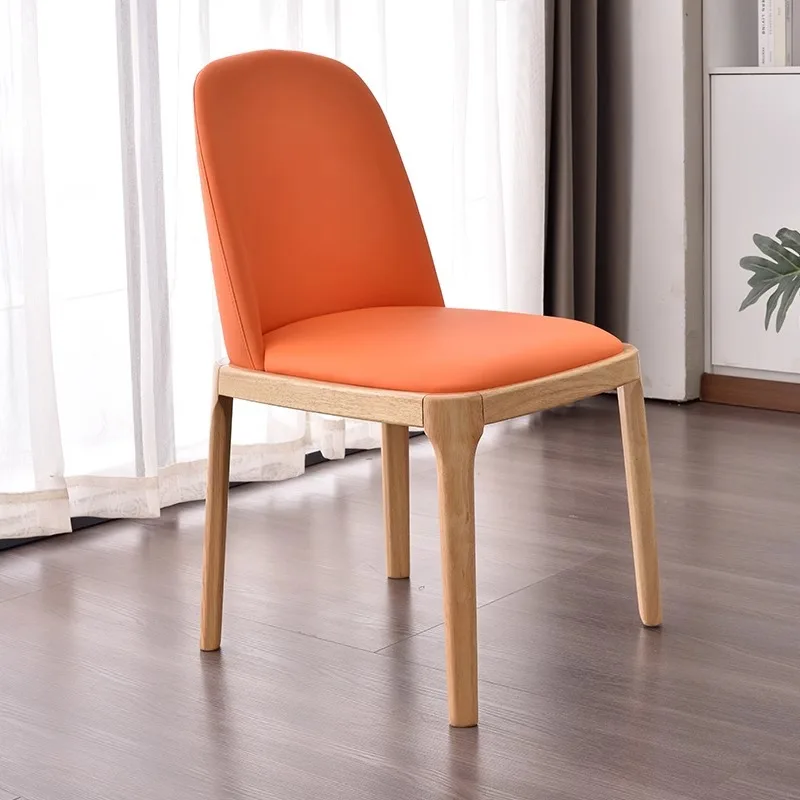 Sillas de comedor de madera maciza para uso doméstico, hoteles minimalistas nórdicos, sillas de negociación, hoteles, casas de familia, leisu estilo madera natural