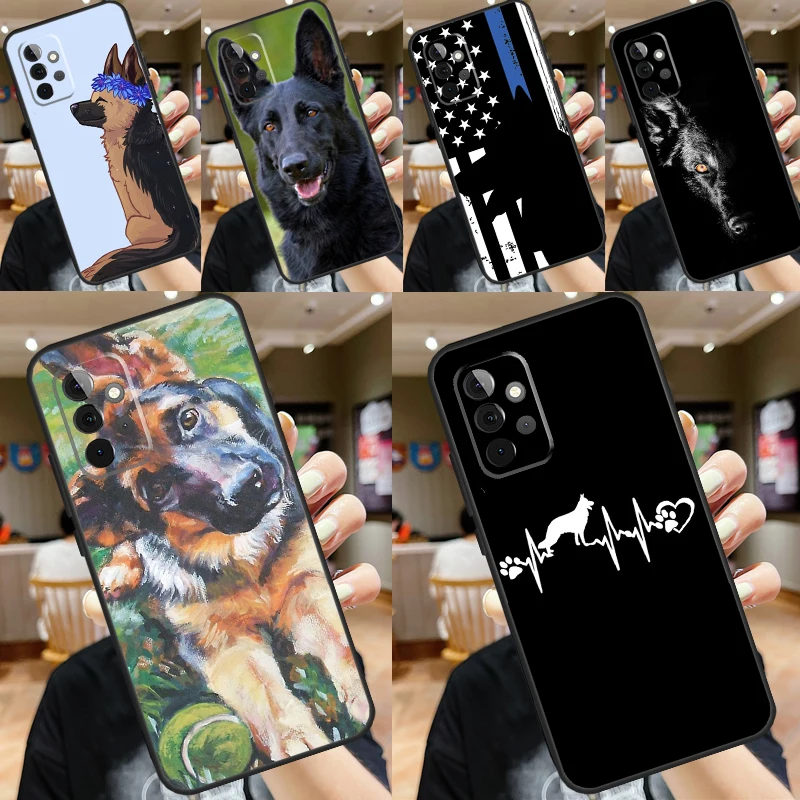 German Shepherd Dog Phone Case For Samsung Galaxy A32 A52 A12 A53 A33 A23 A13 A54 A34 A14 A51 A15 A25 A35 A55