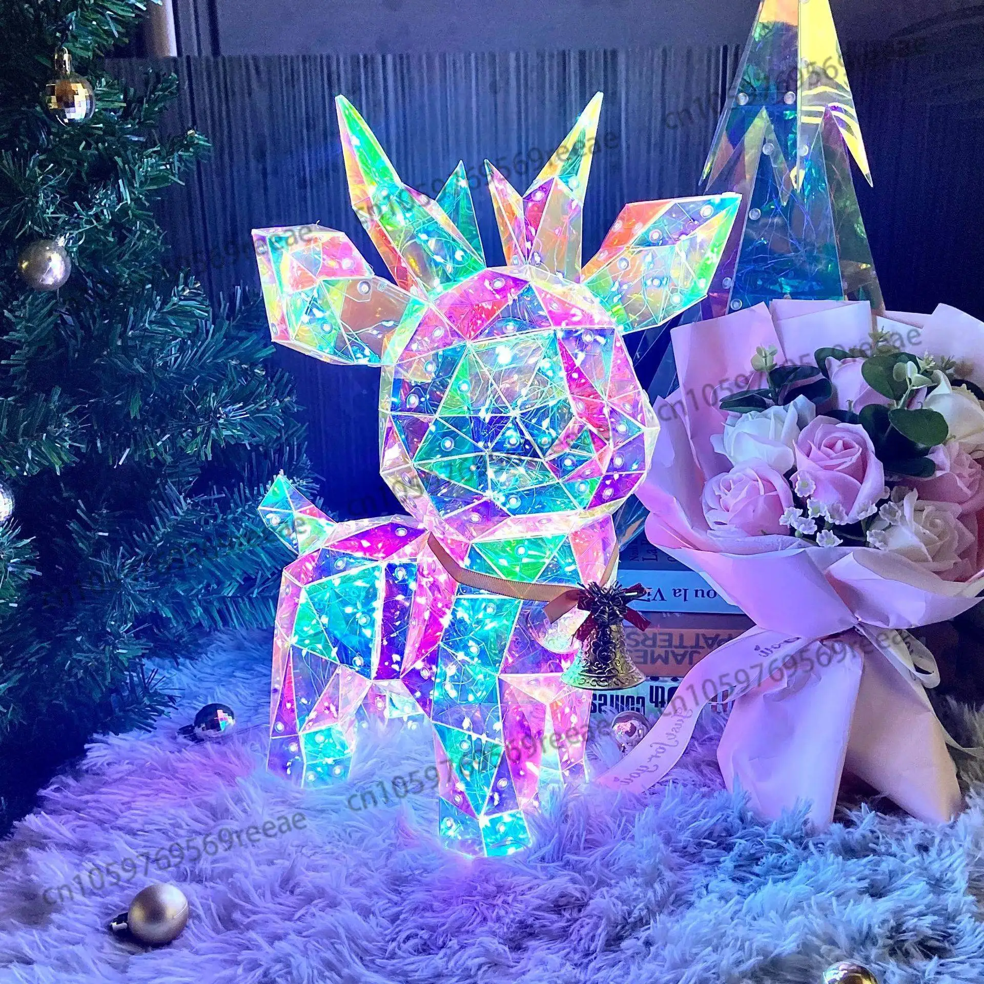 

Christmas Colorful Reindeer Festive Snowman Gift Box for Goddess Best Friend Valentine's Day Birthday Creative Glowing Gift