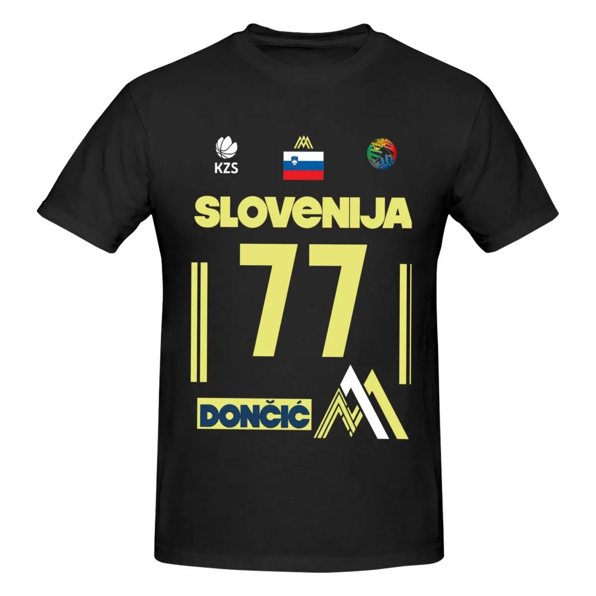 Luka Doncic Slovenia Fan Basketball King Yellow T Shirts Graphic Y2K Gifts Quality Men Women T-Shirt Clothes