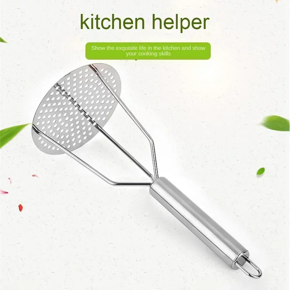 Stainless Steel Potato Masher Vegetable Masher Crush Vegetable Fruit Press Maker Kitchen Tool Gadget Kitchen Accessories