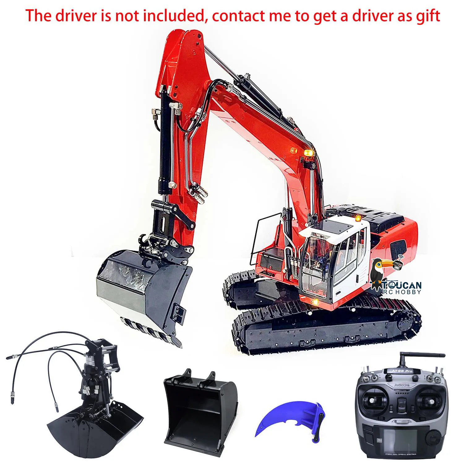 MTM Metal 1:14 RC Hydraulic Tracked Excavators 946 Engineering Digger Vehicles Remote Control Adult Toy TH22733