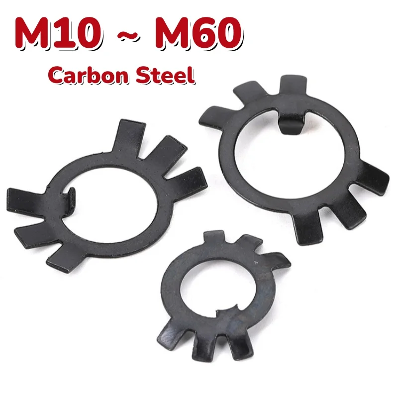 M10 M12 M14 M16 M18 M20 ~ M60 Black Carbon Steel Fixed Stop Washer For Slotted Round Nut