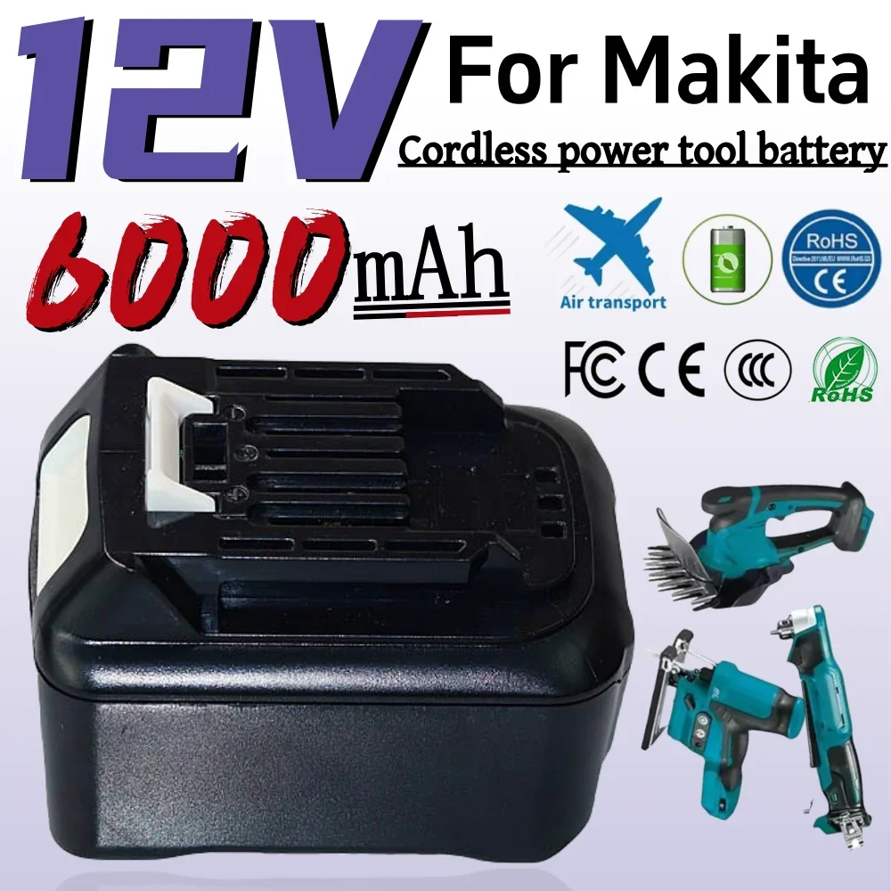 12V 6000mAh Lithium Battery Rechargeable Batteries for Makita BL1040 BL1040B BL1041B BL1015 BL1016 BL1021 MT01Z PH04Z