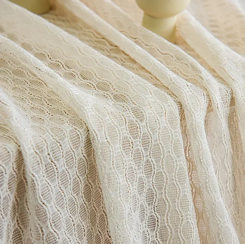 

New Fine Woven Jacquard Imitation Cotton Linen Yarn Curtains for Living Dining Room Bedroom Thickened Yarn Study Window Screens