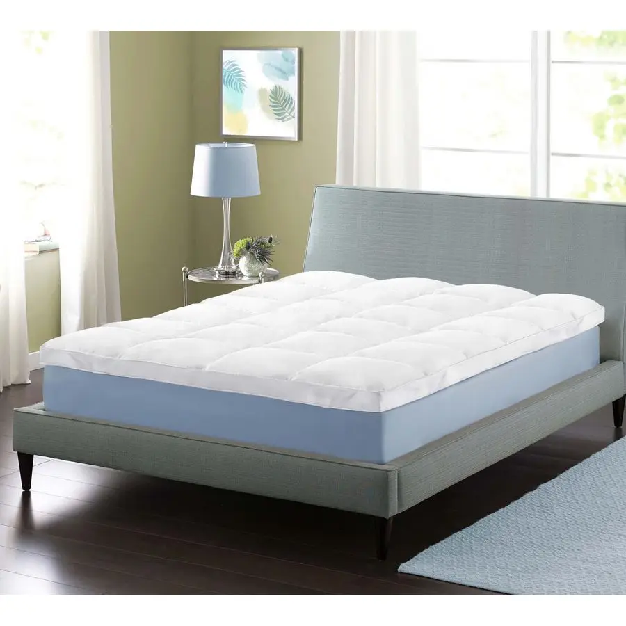 

Mattress Topper, Down Alternative, 2 Inch Deep Sized Bed Pillow Top, Comfort Pad, Fluffy MattressTopper Protector, Plush Cooling