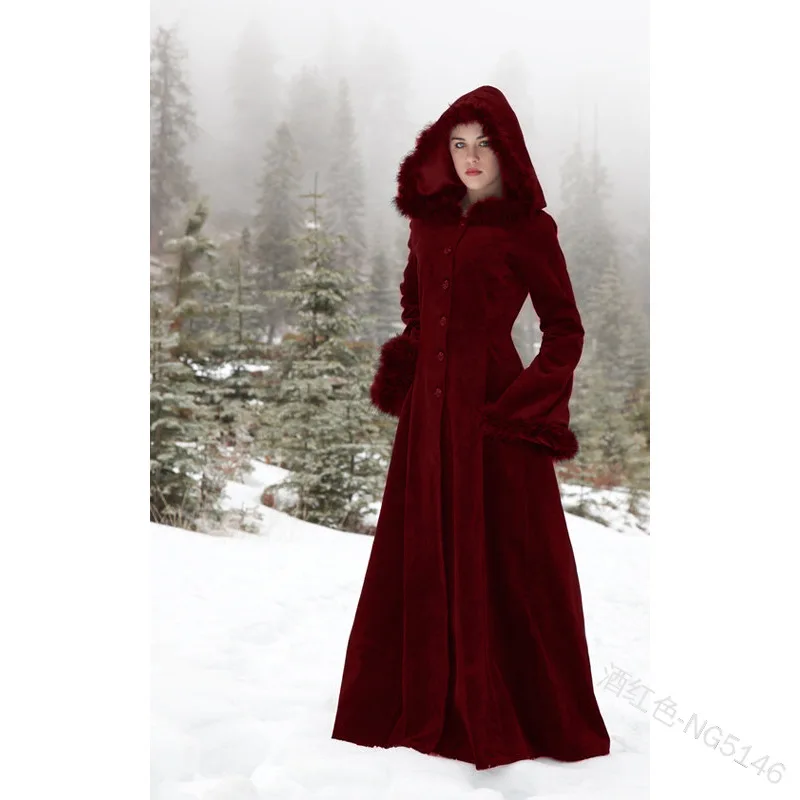 New Women Medieval Dress costume Witch Renaissance Gothic Cosplay Hooded Long Dress Women Retro Steampunk Fancy Halloween