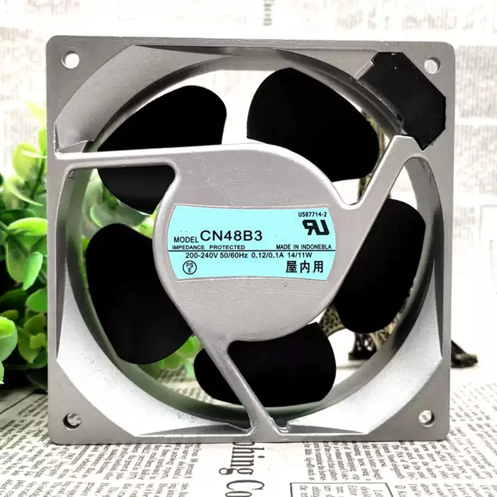 冷却ファン CN48B3 AC 200-240V 0.12/0.1A 14/11W 12CM 12038 120X120X38MM
