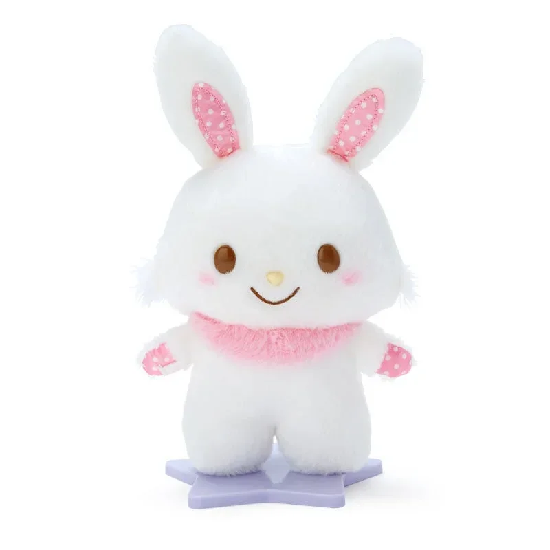 Anime Kawaii My Melody Cinnamoroll Purin Dog Kuromi Stand peluche modello giocattoli bambola carino in piedi postura giocattolo bambini compleanno