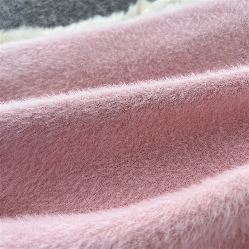Damen Kunstnerz Gestrickter Meerjungfrauenrock Hohe Taille Weicher Flauschiger Warmer Pulloverrock Herbst Winter Eleganter Figurbetonter Langer Midirock 636 – Detail 19