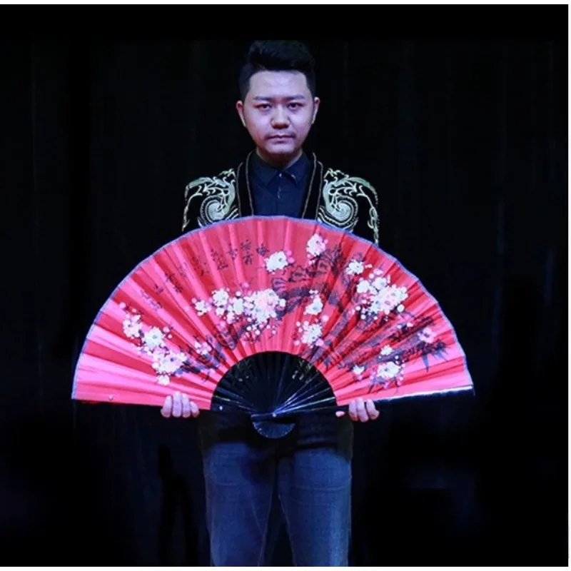 

Professional Scroll To Fan Transformation Magic Auto Roll Scroll Turns Into Fan, Stage Performance Prop Magician Illusion Tricks