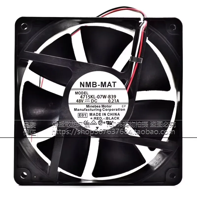 

Original 12CM 120 * 120 * 38MM 48V 0.21A 4715KL-07W-B30/B39 frequency converter cooling fan