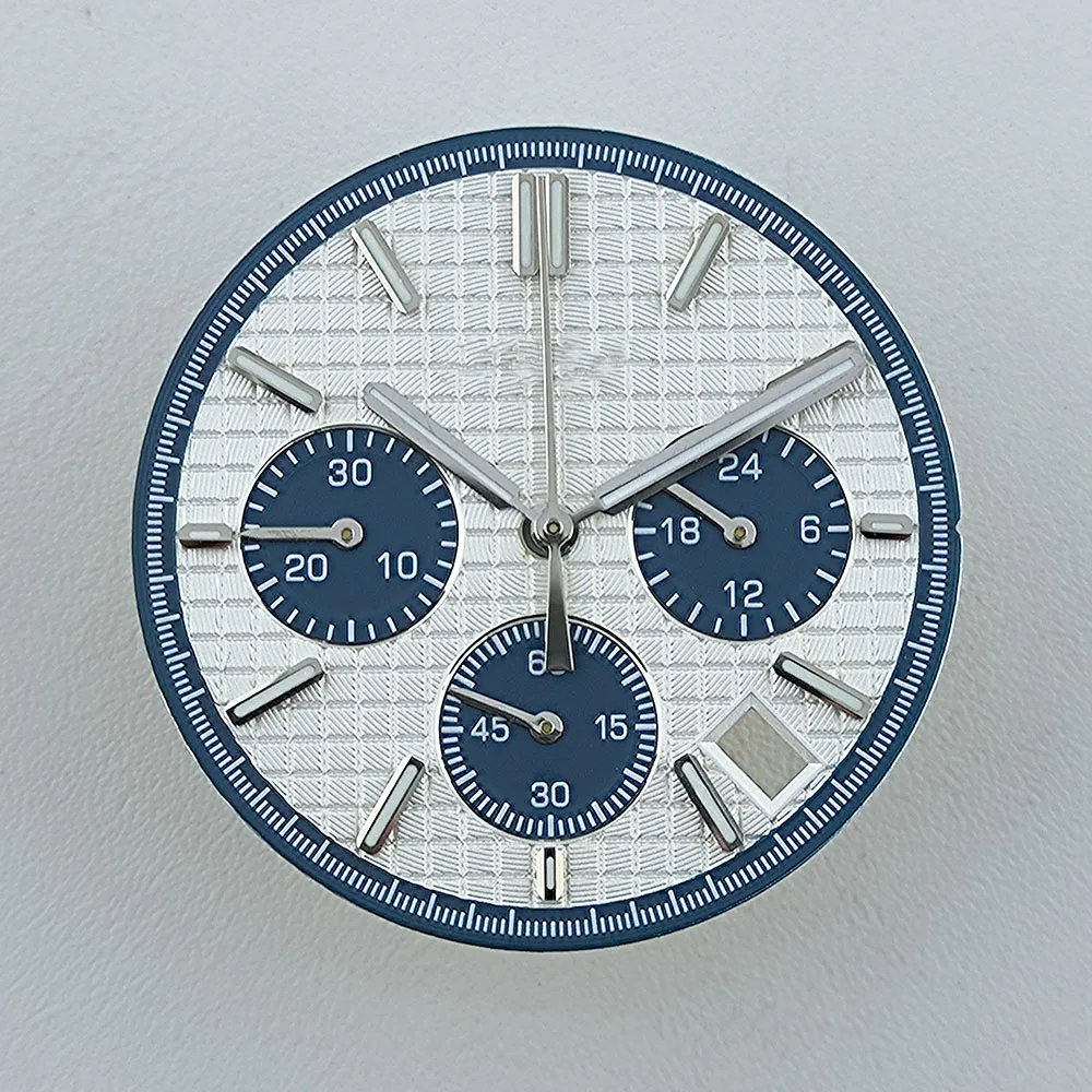 Циферблат VK63, 31,8 мм, НЕТ логотипа, циферблат с пандой, зеленый светящийся циферблат, подходит для часов с механизмом VK63, аксессуары, инструменты для ремонта