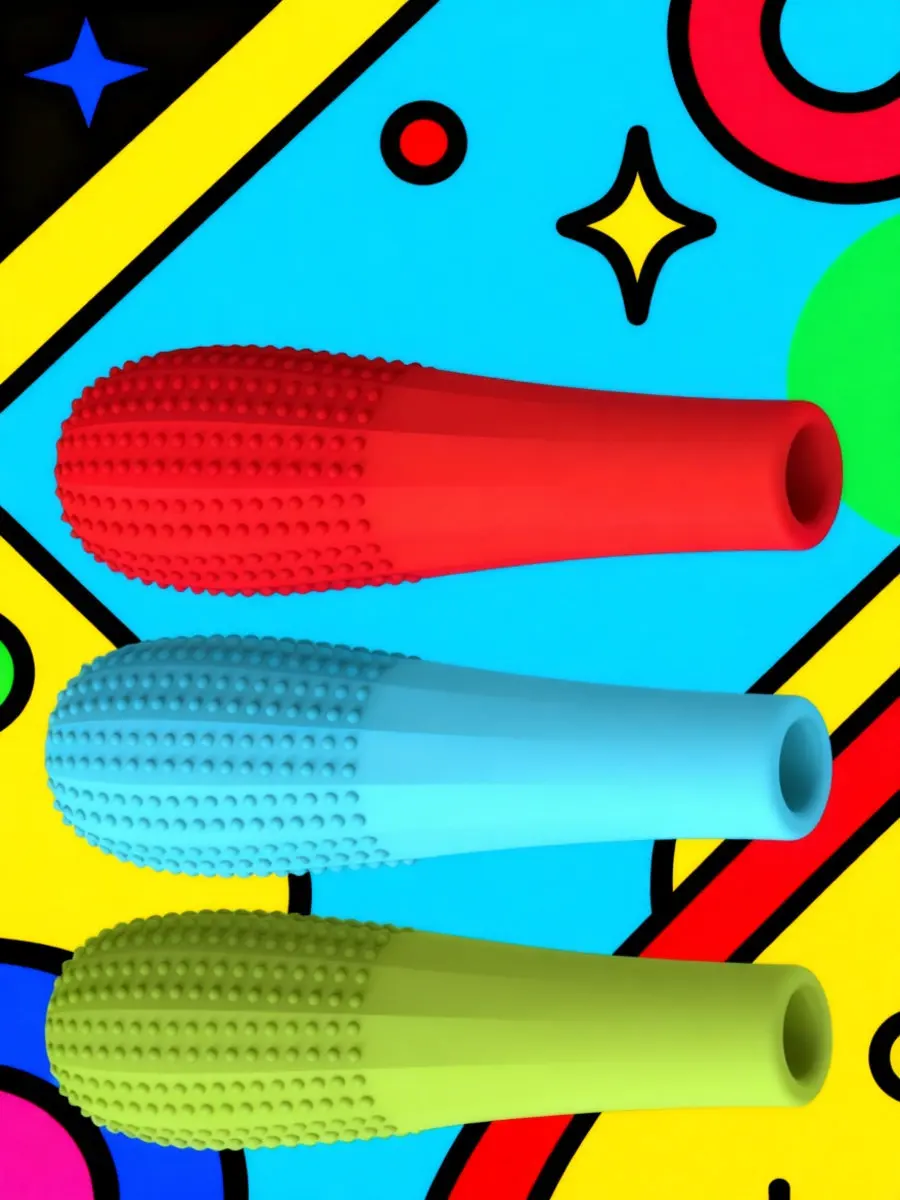 3Pcs Silicone Pencil Tip Protector Cover Chewable Sensory Pencil Topper for Focus Anxiety Relief Oral Stimulation Learning