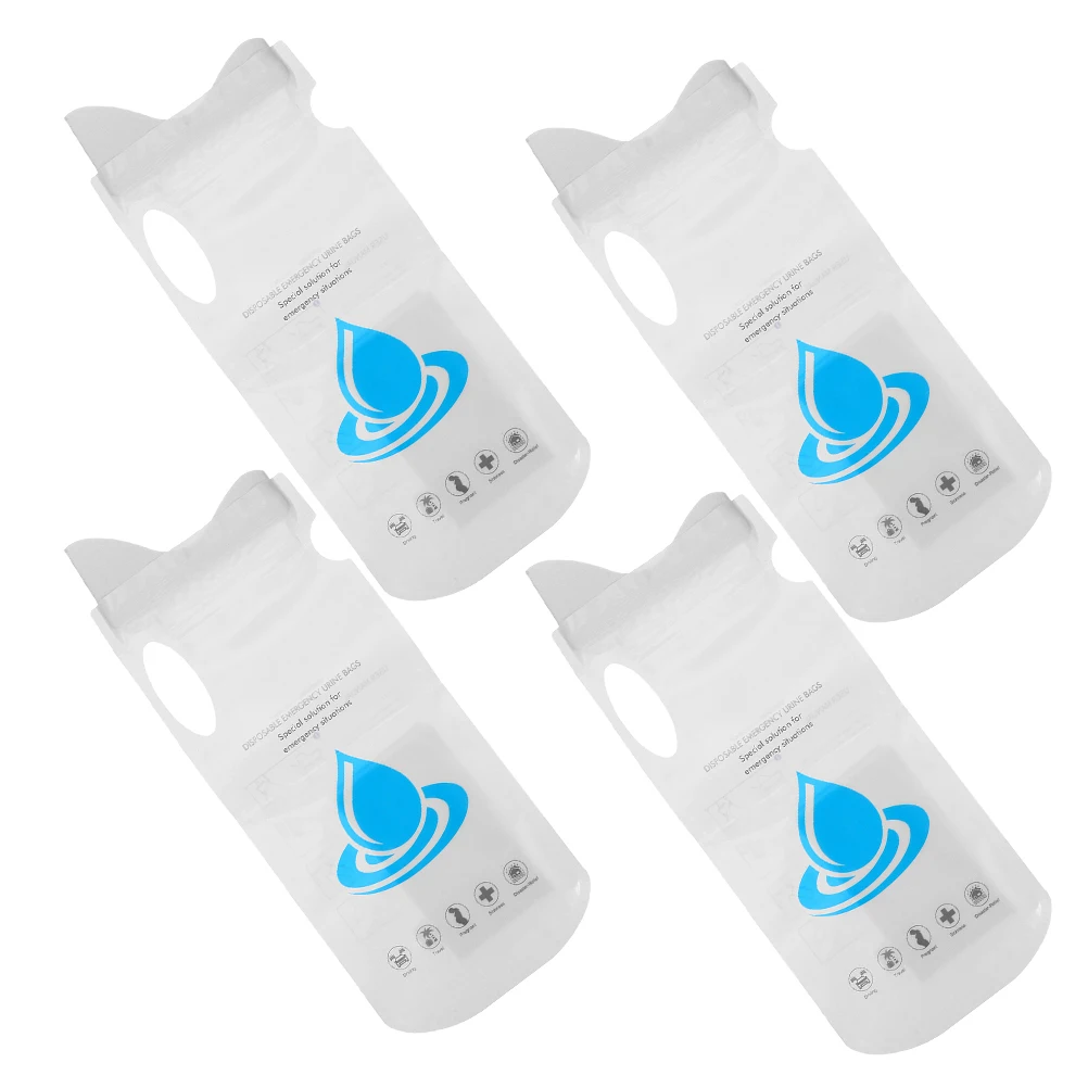 

4pcs Emergency Urine Bag Portable Pee Bags Mini Toilet Car Travel Disposable Outdoor Activities Storage Solution