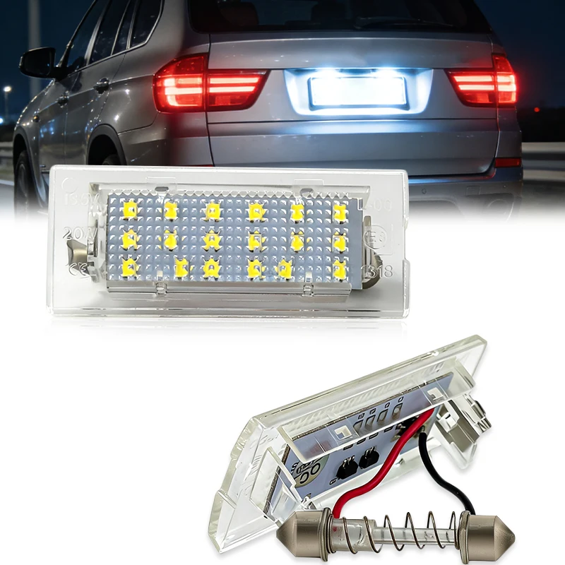 2 Stück für BMW X3 E83 03-11 X5 E53 Canbus LED-Kennzeichenbeleuchtung Fehlerfrei Canbus 6000K Weiß 2001-2006