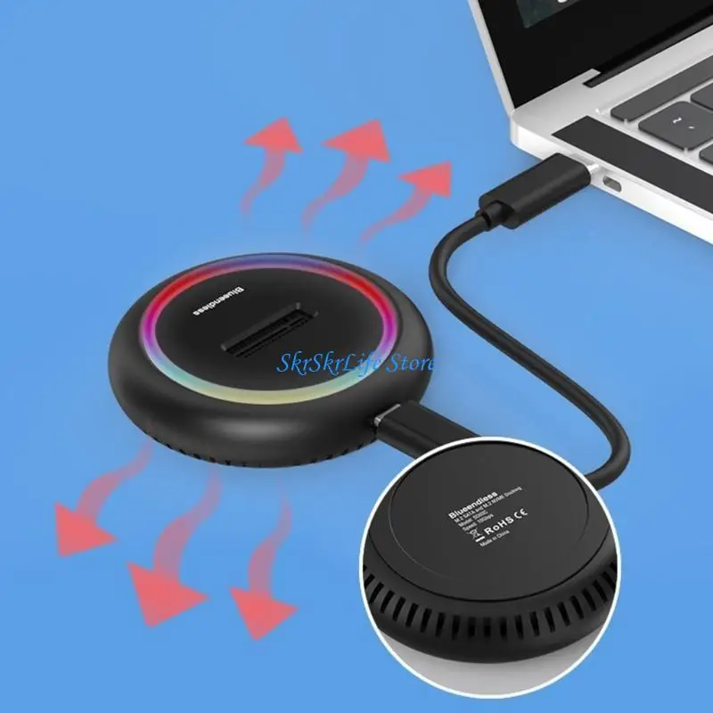 

E65E M.2 SSD Solid States Enclosure Adapter for 2280/2260/2242/2230 M.2 NGFF NVMe