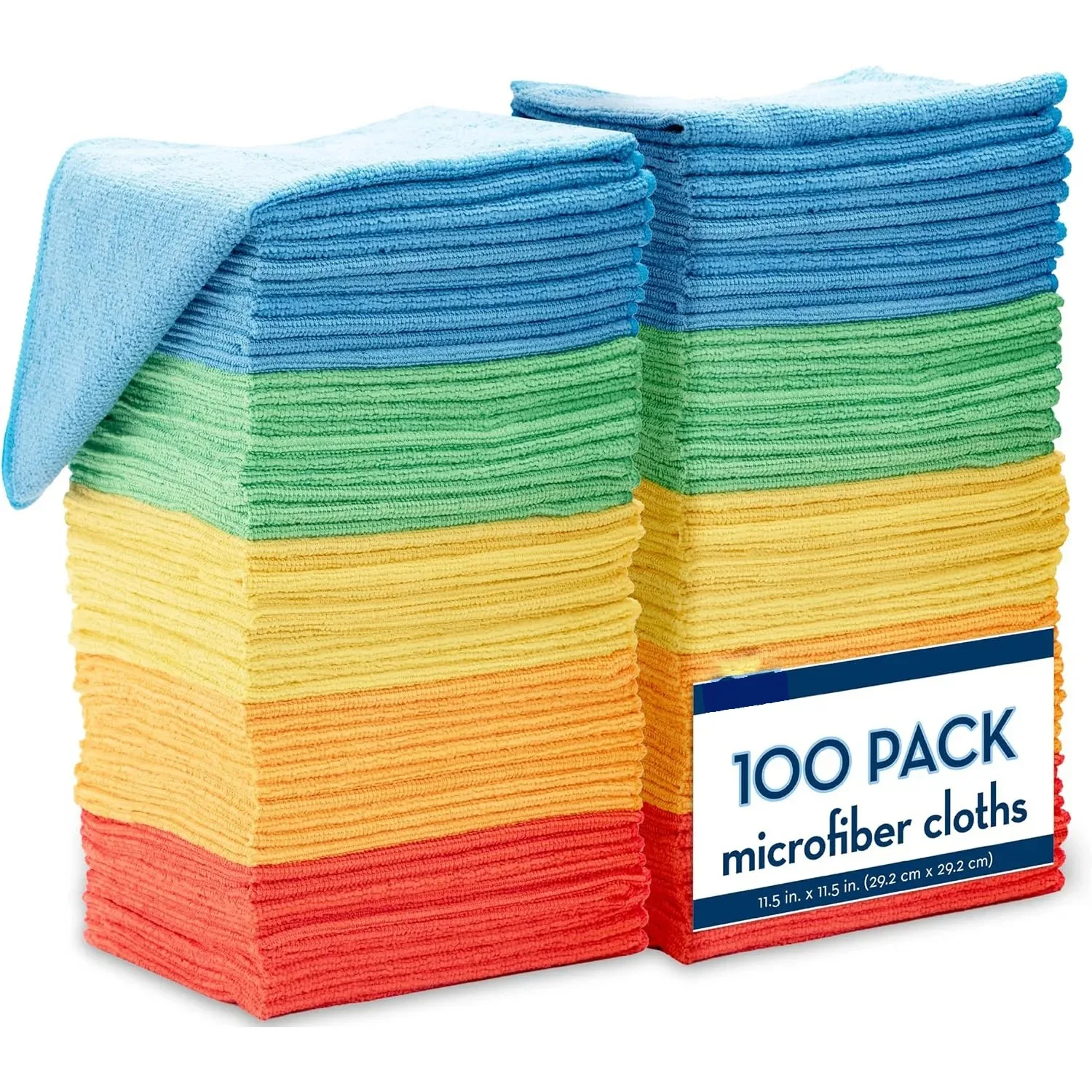 12 Pack Cleaning Rag Microfiber Cleaning Cloth 9 Color Assorted Cleaning Towels for House Kitchen