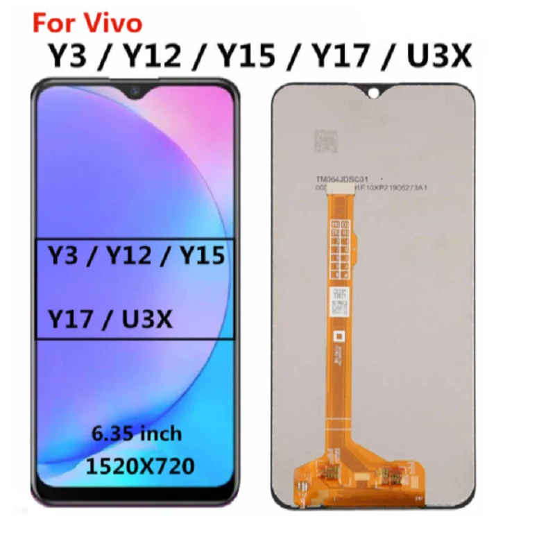 

For vivo y3/y11/y12/y15/y17 touch screen lcd display digitizer assembly replacement 6.35 inch for vivo y3 lcd