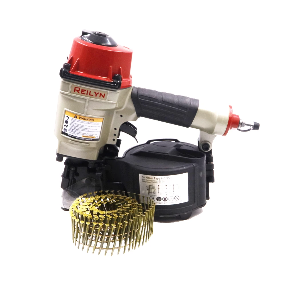 Imagem -02 - Pneumatic Air Nailer para Paletes de Madeira Bobina Nailer Sheathing Gun Móveis e Telhado 50 mm Mcn55 Mcn70 Mcn80 Novo