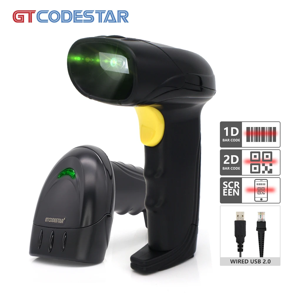 

GTCODESTAR X-760K Supermarket Price Checker Qr Code Reader Scan 1D 2D Barcode Scanner