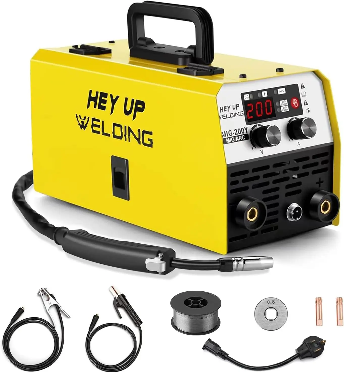 MIG Welder 140Amp 2 IN 1 Stick/Flux Core Welder with 2LBS Flux Cored Wire 110V/220V Dual Voltage Welding Machine