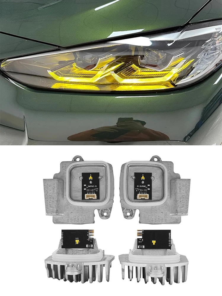 

For BMW G80 M4 425I G22 G23 G26 G82 G83 M3 Yellow Led Chips Board Daytime Running Light Non Laser New DRL Angel Eyes Lightsource