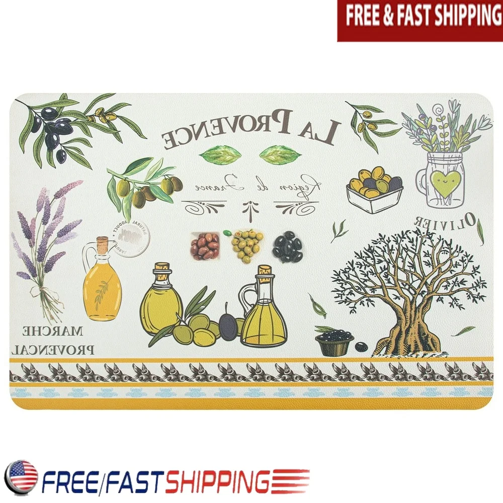 

Set of 4 Washable PVC Placemats Heat Resistant Waterproof Table Mats Indoor Outdoor Dining Easy Clean Decor