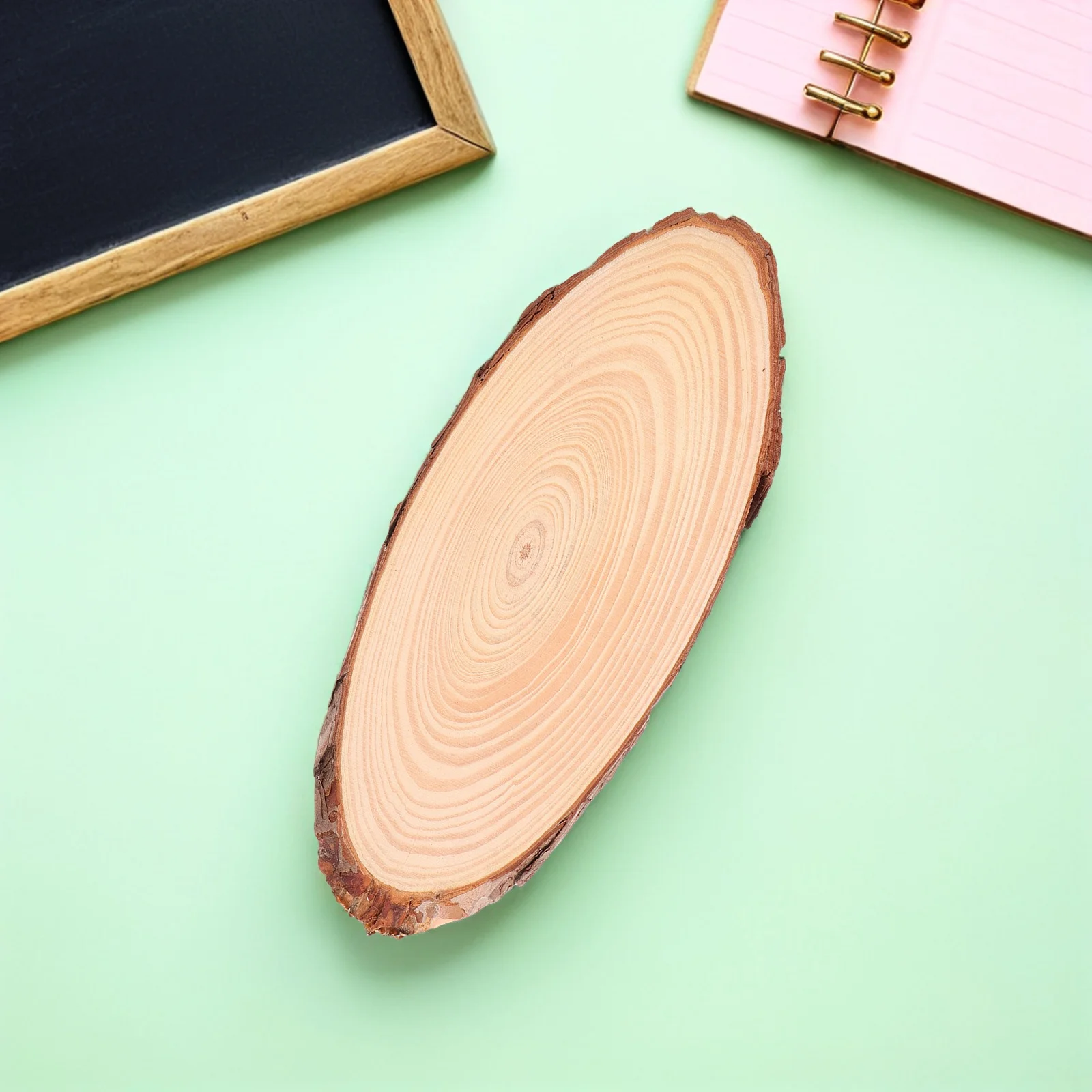 

4Pcs Oval Natural Wood Slices Unfinished Blank Wooden Cutouts for DIY Crafts Home Decor Rustic Weddings Natural Oval Wood Slices