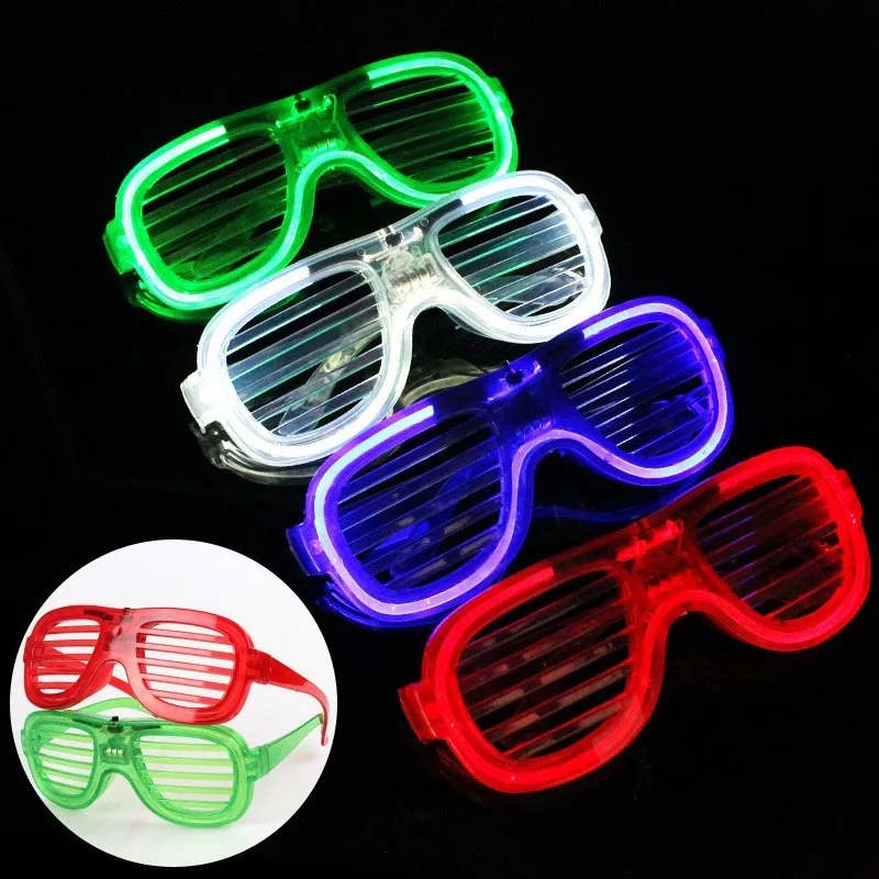 Gafas de UDS para adultos, anteojos de 30 Led resplandeciente para iluminar en la oscuridad, persiana de neón, gafas de sol Eve fiesta favorece a los niños, suministros de Juguetes